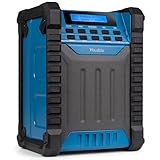 Audizio Jobsite - Baustellenradio DAB Plus Radio mit Akku, Bluetooth 5.0, IP54...
