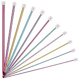 Aeelike 11 Stück Tunesische Häkelnadel aus Aluminium, 27 cm leicht Tunesische...