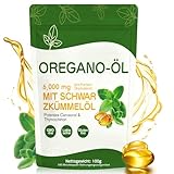 Oregano Öl Kapseln 6000 mg, 180 Softgels – 2-in-1 Oreganoöl mit...
