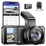 AZDOME Dashcam Auto Vorne Hinten 3K/2K+1080P, WiFi Dash Cam Auto Kamera 3'...