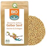 BIO Gelbe Senfkörner 500g - Deutscher Anbau - Weißer Senf - Würzen & Senf...