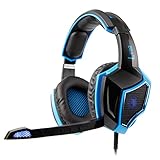 SADES SA-968 7.1 Luna Gaming Virtual Surround Sound Headset, Schwarz/Blau
