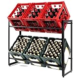 Floordirekt Getränkekistenregal für 4-6 Kisten aus Stahl, stabiles und...