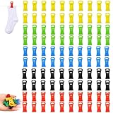 100 Stück Sockenklammern Klein, Sockenklammern für Waschmaschine und Trockner,...