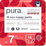 Pura Öko Baby Windelhöschen für Kleinkinder, Größe 7 (17+ kg), 1 Packung...