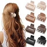 8pcs Kleine Haarspangen für Damen, 4 Stück rechteckige mit 4 Doppelreihen...