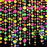 Fesnova Neon Perlenvorhang Schwarzlicht Deko, Mehrfarbige Hängedekoration Neon...