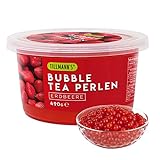 Bubble Tea Perlen Erdbeere | 490g Popping Boba Fruchtperlen für Bubble Tea |...