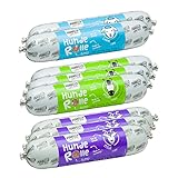 PURBELLO Hunde-Rolle Nassfutter Mix-Paket I - 3 x Pferd, 3 x Ziege, 2 x Lamm -...