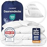 CALMONT - Daunen Bettdecke I Daunendecke 155x220 I 100% extra weiche Federn &...