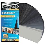 ALPXUXP Schleifpapier Set 48 Stück Nass und Trocken Profi Wasser...