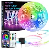 HOVVIDA LED Strip 5M, 30 LEDs/Meter, 150 LED, RGB LED Streifen, APP und...