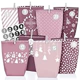 Adventskalender Tüten zum Befüllen 2025, Weihnachtskalender Papiertüten zum...