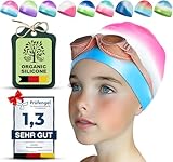 Juclise Silikon Schwimmkappe, Wasserdicht, Dehnbar, für Lange und Kurze Haare,...
