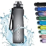 Adoric Sportflasche [BPA Frei Tritan] 1L Wasserdicht Kunststoff Trinkflasche...