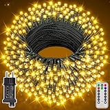 Ollny Lichterkette außen 40M 400 LED Lichterkette Weihnachtsbaum außen innen...