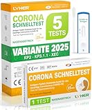 Lyher – NEUE Variante 5 x 1er Corona Schnelltest für Zuhause COVID 19 Antigen...