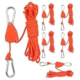 6 Stück Spannseile mit Haken,4mm x 4m Reflektierend Abspannseile Seil mit...