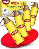 Aeroxon Fliegenfänger 16 Stück - Fliegenfalle Innenbereich, Klebestreifen,...