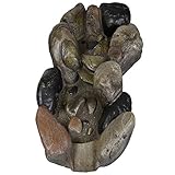 Köhko Wasserkaskaden Bachlauf gebildet aus Stein Länge 75 cm Mündungsschale...