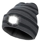 TAGVO LED Beleuchtete Mütze, Wiederaufladbare USB Laufmütze mit Licht Extrem...