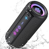 TIMU Bluetooth Lautsprecher mit Licht, Bluetooth 5.4 Musikbox, 30W Dual...