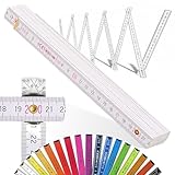 Metrie BLOCK52 Holz Zollstock/Zollstöcke 1x Stück|2m langer Gliedermaßstab,...