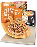 Echter Cordierit Pizzastein 38 x 30 cm für Backofen, Grill & Gasgrill bis...