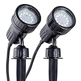 B.K.Licht - 2er Set LED Gartenstrahler außen mit Erdspieß u. Wandhalterung,...
