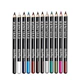 12 Farben Kajal Set - bunt wasserfest Kajalstifte für weiche Übergänge, Eye...