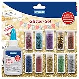 Stylex 23386 - Glitter-Set, 11 teilig, mit 8 Döschen Glitterpulver, 2 Döschen...