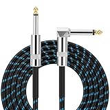 Gitarrenkabel 3m 6,35mm Klinkenkabel TS Instrumentenkabel mit Rechtwinkligem...