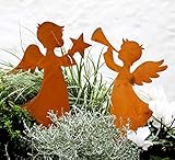LB H&F Lilienburg 2er Set Engel Weihnachtsdeko Roststecker Weihnachten Rost...