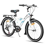 HILAND 20 Zoll Kinderfahrrad Mountainbike für Kinder Jungen Mädchen ab 6 7 8 9...