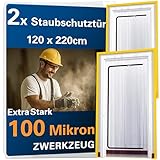 2x ZWERKZEUG® 2x Staubschutztueren mit Reissverschluss 𝟏,𝟐𝟎 𝐱...