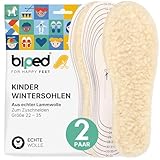 biped 2 Paar Kinder Lammwoll Natur Latex Wintersohlen - zum Zuschneiden - extra...