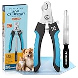 PORTENTUM Krallenschere für Hunde und Krallenschere für Katzen mit Nagelfeile...
