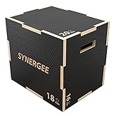 Synergee 3 in 1 Non-Slip Wood Plyometric Box for Jump Training and Conditioning...