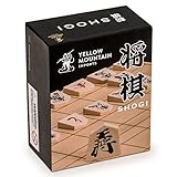 Yellow Mountain Imports Japanisches Shogi-Schachspiel aus Holz, traditionelle...