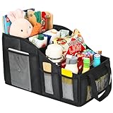 YOHOOLYO Auto Organizer Kinder Rücksitz mit 4 Fächern und 4 Getränkehalter...