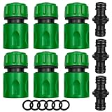 Garden Hose Coupling 1/2 Inch，9 Stück Schlauch Kupplung-Satz，Verbindungen...