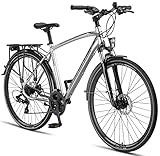 Licorne Bike Premium Touring Trekking Bike in 28 Zoll Aluminium Scheibenbremse...