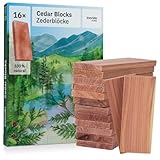 Zedernholz Mottenschutz für Kleiderschrank : 16 Zedernholz Duft Blöcke als...