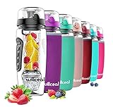 willceal Wasserflasche Mit Fruchteinsatz 945 ml Durable mit abnehmbarem...