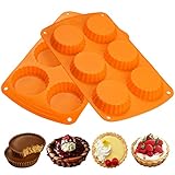 webake 2 Stück Mini Törtchen Formen Silikon Tarteform Klein Quicheform 7.5 cm...