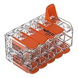 WAGO Verbindungsklemmen 221-420 | 10 Leiter, bis 4 mm², COMPACT Kabelverbinder...