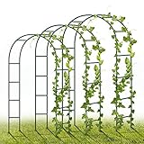 YAOBLUESEA Rosenbogen aus Metall, 3 Stück 240 x 140 x 38cm Gartenbogen...