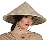 Boland 95453 - Hut Oriental, chinesischer Hut, Reisbauer, aus Stroh, Karneval,...