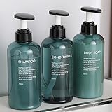 Czemo 3 Stück Shampoo Spender für Dusche 500ML Shampoo Flasche zum Befüllen...