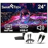 Smart Tech Monitor 24 Zoll, Business PC Bildschirm mit Lautsprecher, IPS Panel,...
